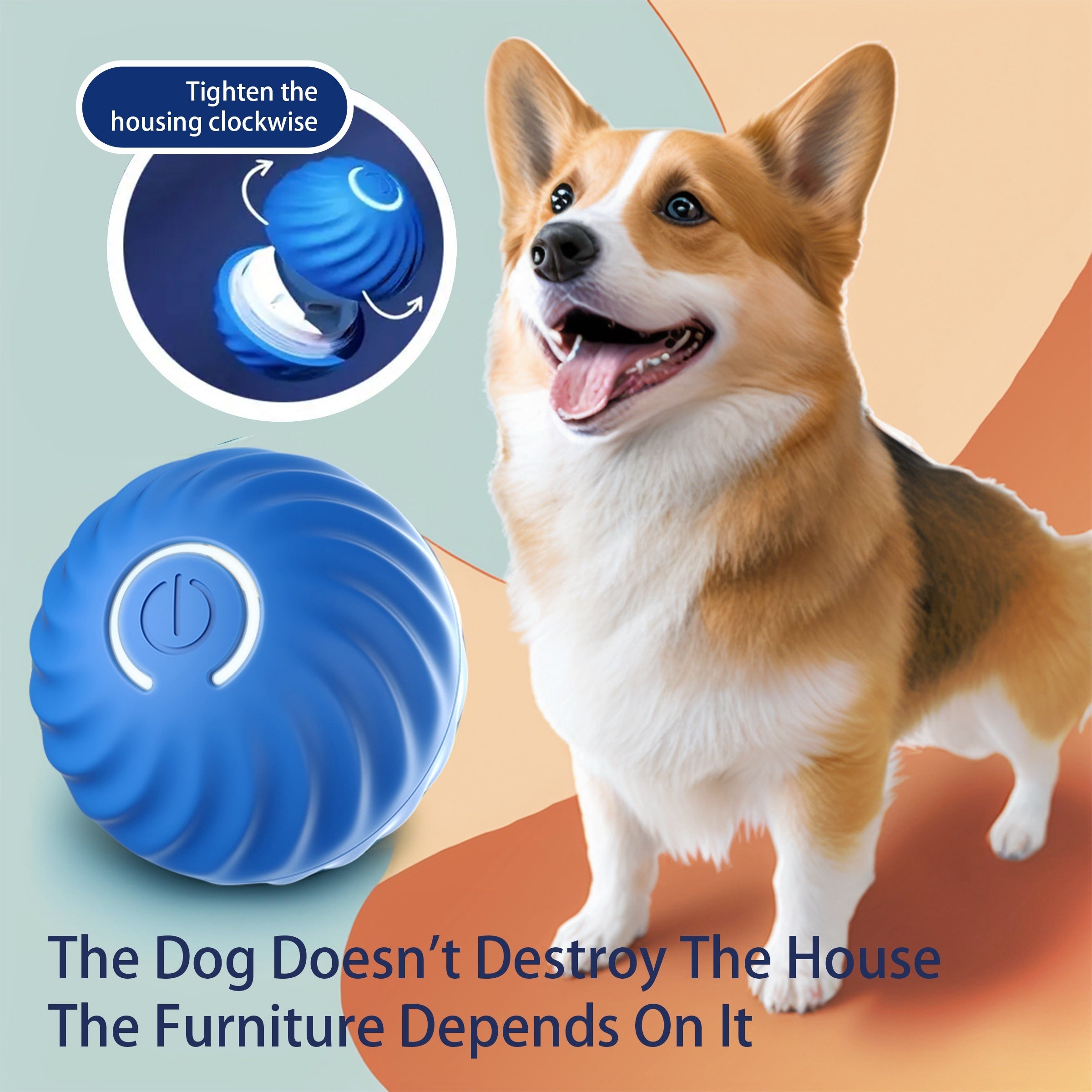 Interactive Bouncing Ball For Dogs+Cats