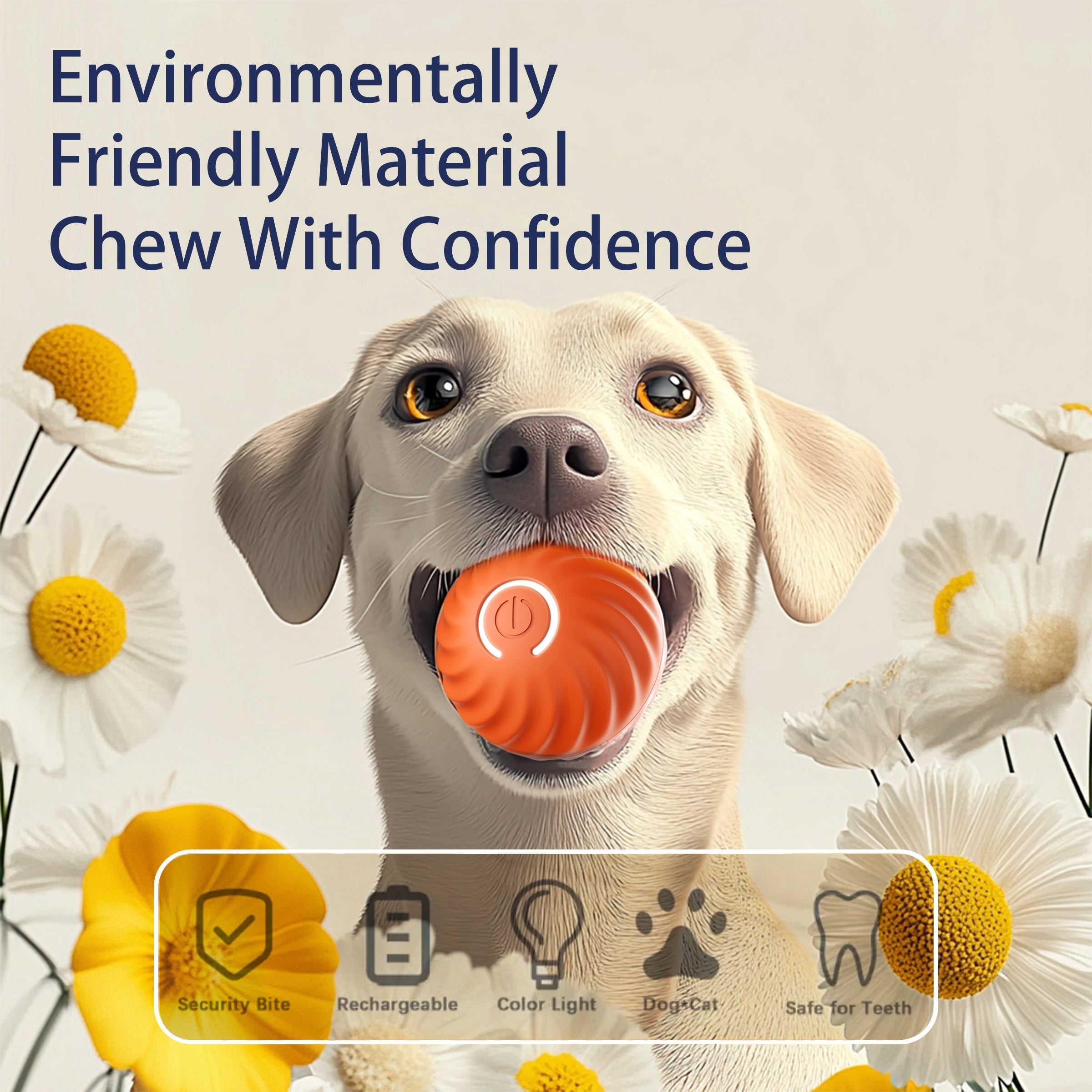 Interactive Bouncing Ball For Dogs+Cats